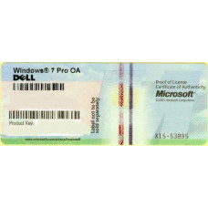 Microsoft Windows 7 Product Key Certificate of Authenticity 16X-96076